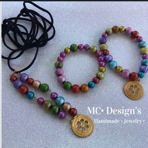 Colorful Unique Handmade Chocker & Bracelet Set
